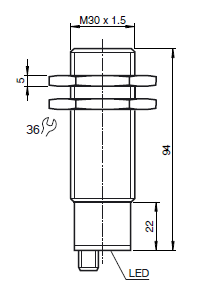 Dimensions โฟโต้สวิตช์แบบทรงกระบอก รุ่น UB2000